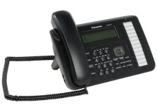 IP-телефон Panasonic, 1xLAN 10/100 Мб/с, 1xWAN 10/100 Мб/с, MGCP, LCD, PoE KX-NT543RU-B