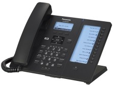 IP-телефон Panasonic, 1xLAN 1 Гб/с, 1xWAN 1 Гб/с, SIP, LCD, PoE, Чёрный KX-HDV230RUB