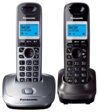 DECT-телефон Panasonic, 2 трубки, 50 контактов, Серый KX-TG2512RU1