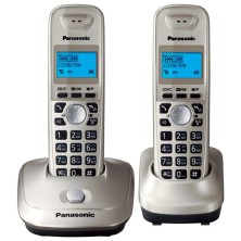 DECT-телефон Panasonic, 2 трубки, 50 контактов, Платиновый KX-TG2512RUN