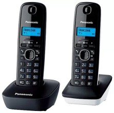 DECT-телефон Panasonic, 2 трубки, 50 контактов, Серо-белый KX-TG1612RU1