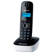 DECT-телефон Panasonic, 1 трубка, 50 контактов, Чёрно-белый KX-TG1611RUW