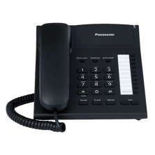 Проводной телефон Panasonic, 1 линия, настенный, Чёрный KX-TS2382RUB