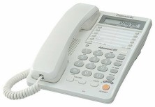 Проводной телефон Panasonic, 1 линия, LCD, настенный, Белый KX-TS2365RUW