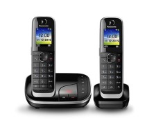 DECT-телефон Panasonic, 2 трубки, 250 контактов, Чёрный KX-TGJ322RUB