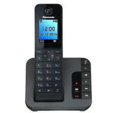 DECT-телефон Panasonic, 2 трубки, 200 контактов, Чёрный KX-TGH222RUB