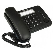 Проводной телефон Panasonic, 1 линия, настенный, Чёрный KX-TS2352RUB