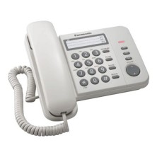 Проводной телефон Panasonic, 1 линия, настенный, Белый KX-TS2352RUW