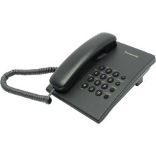 Проводной телефон Panasonic, 1 линия, настенный, Чёрный KX-TS2350RUB