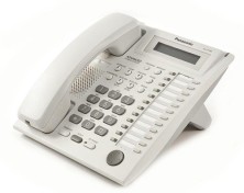 Проводной телефон Panasonic, 1 линия, LCD, настенный, Белый KX-T7730RU