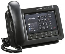 IP-телефон Panasonic, 1xLAN 1 Гб/с, 1xWAN 1 Гб/с, SIP, LCD, PoE, Чёрный KX-UT670RU