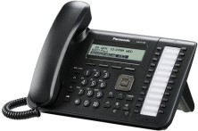 IP-телефон Panasonic, 1xLAN, 1xWAN 10/100 Мб/с, SIP, LCD, PoE, Чёрный KX-UT133RU-B