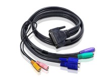 KVM-кабель PS/2, VGA (1.1м) 2L-1701S